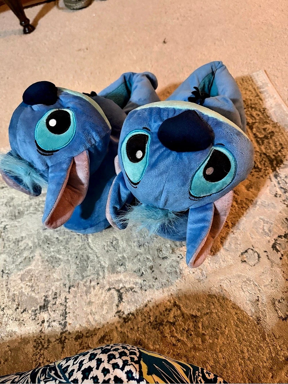 Disney Stitch Plush Slippers Blue Set